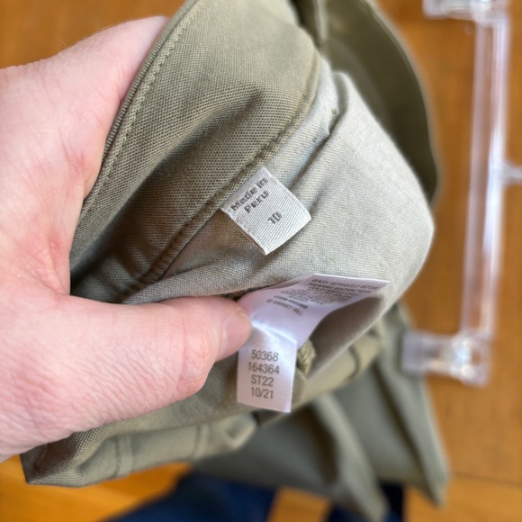 Garnet Hill Womens Army Green Straight Leg Pants Size 10 - Picture 10 of 12